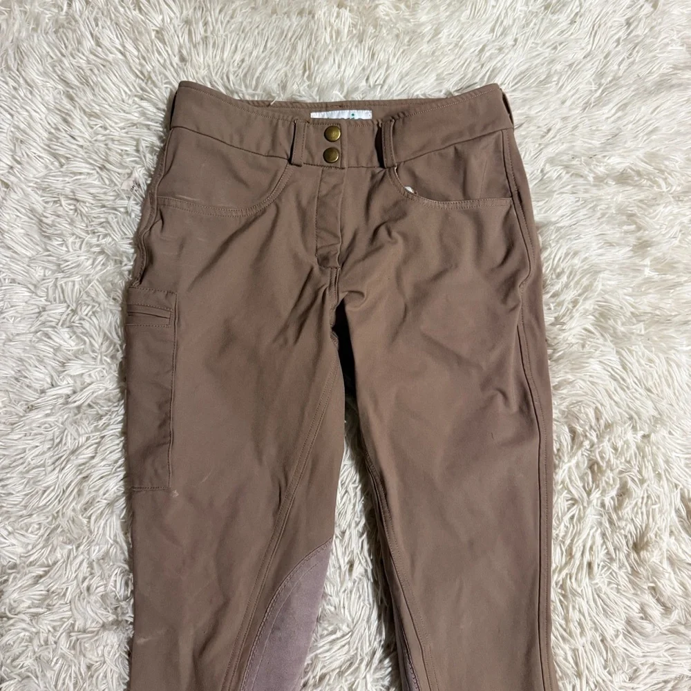 Women’s Size 26R Tan Stevie Equestrian Knee Patch Horseback Riding Breeches - Picture 3 of 8